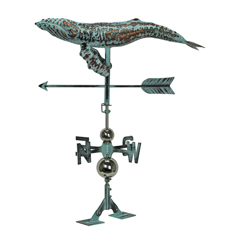 Verdigris Copper Humpback Whale Weathervane Main image