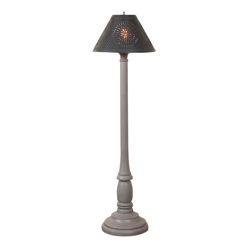 Brinton Floor Lamp in Earl Gray - Smokey Black Shade Main image