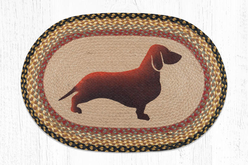 Earth Rugs OP-57 Dachshund Oval Patch 20" x 30" Main image
