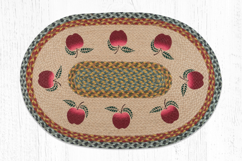 Earth Rugs OP-42 Apples Oval Patch 20" x 30" Main image