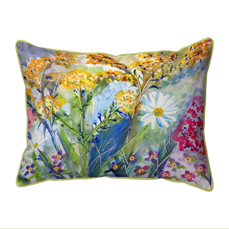 Betsy Drake Wild Flowers Large Indoor/Outdoor Pillow 16x20 Main image
