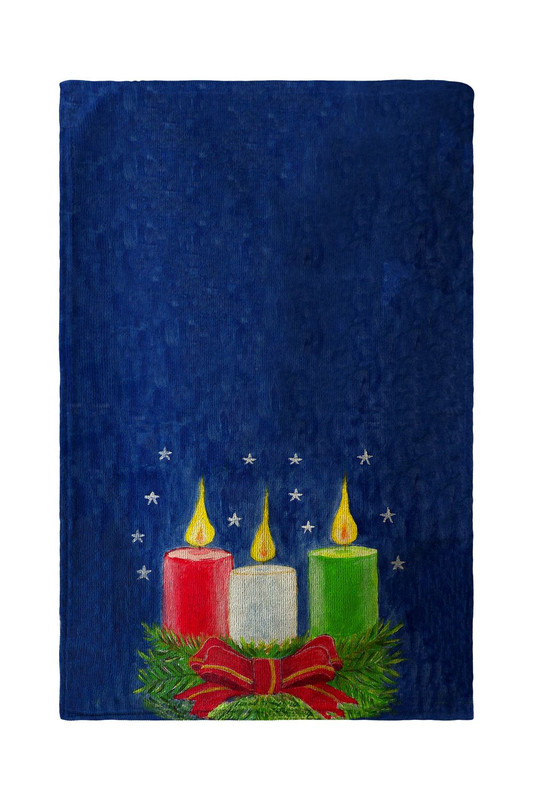 Betsy Drake Christmas Candles Kitchen Towel Main image