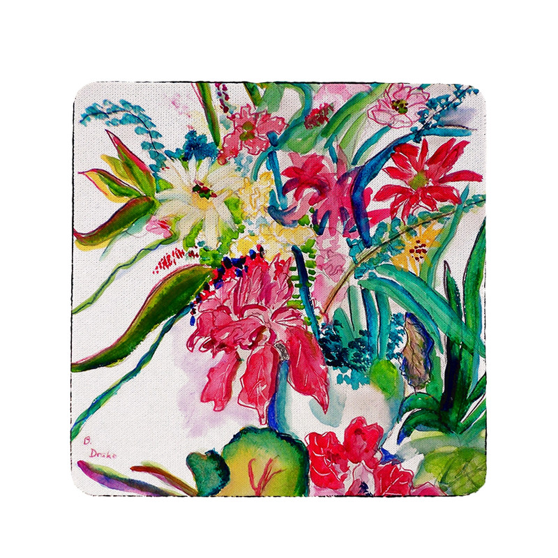 Betsy Drake Multi Flowers Coaster Set of 4 Main image