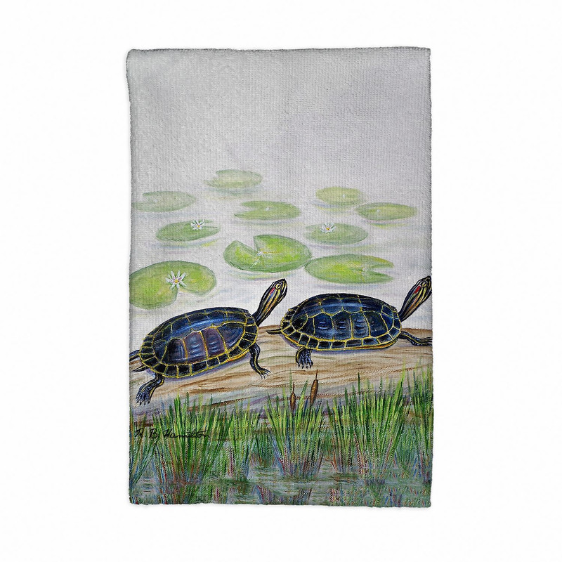 Betsy Drake Two Turtles Kitchen Towel Main image