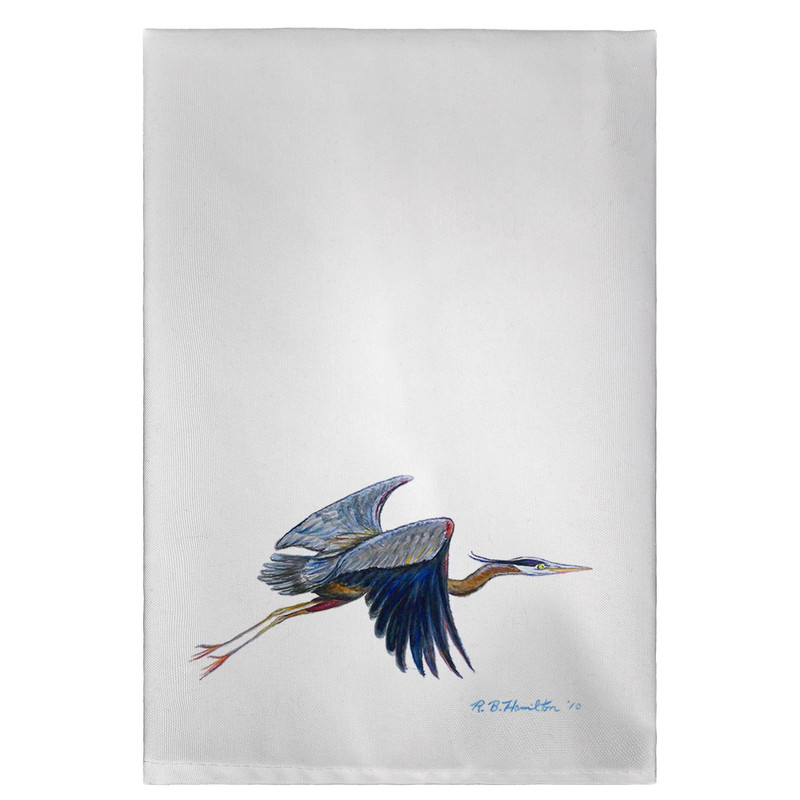Betsy Drake Eddie's Blue Heron Guest Towel Main image