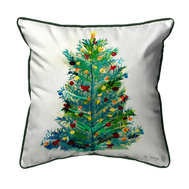 Betsy Drake Christmas Tree Large Indoor/Outdoor Pillow 16x20 Main image