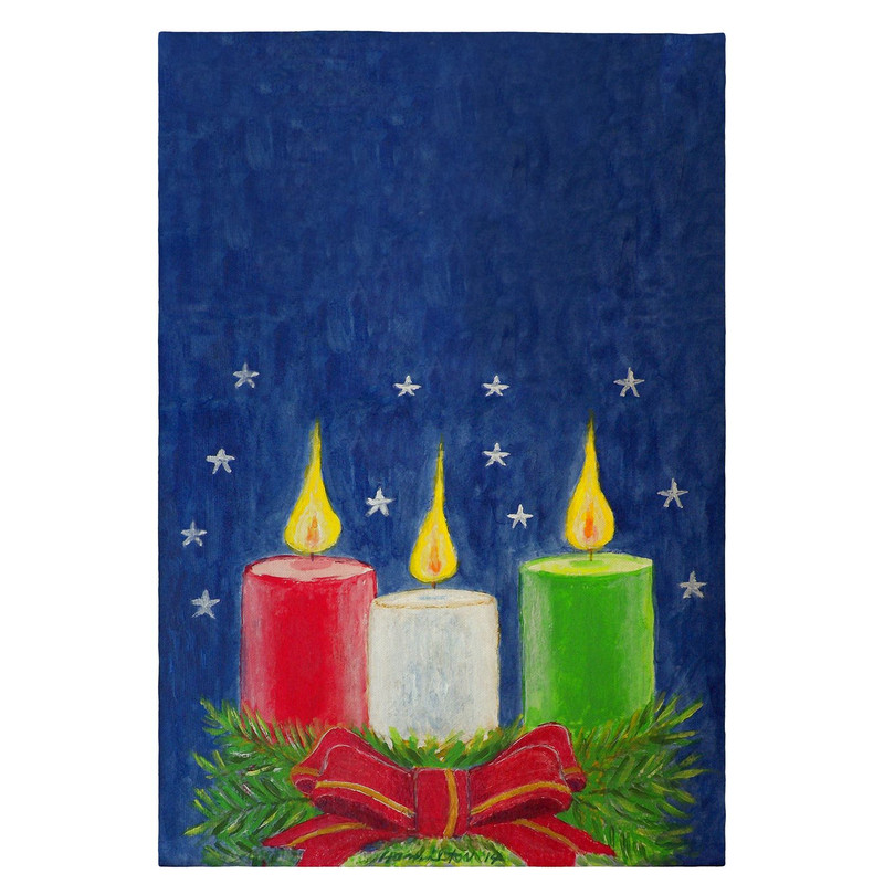 Betsy Drake Christmas Candles Guest Towel Main image