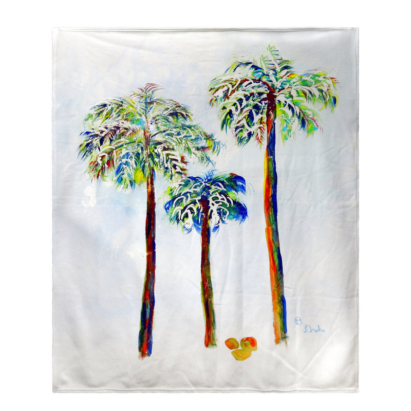 Betsy Drake Three Palms Fleece Throw Main image