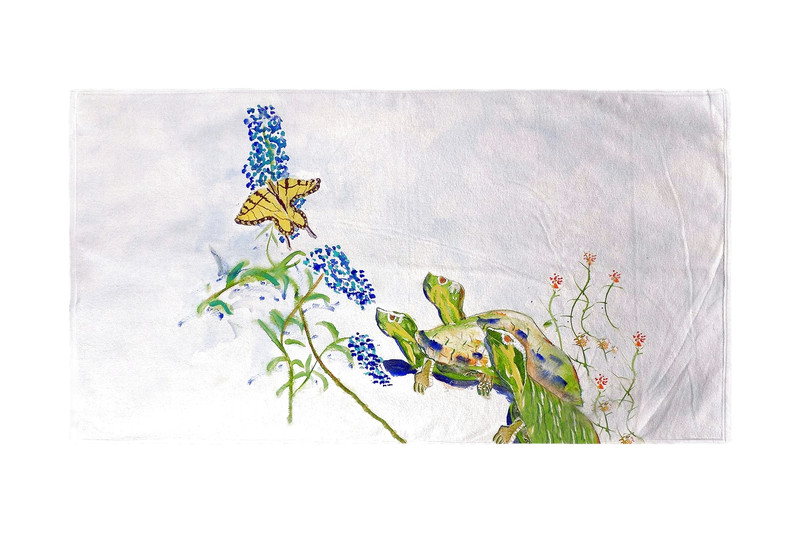 Betsy Drake Turtles & Butterfly Beach Towel Main image