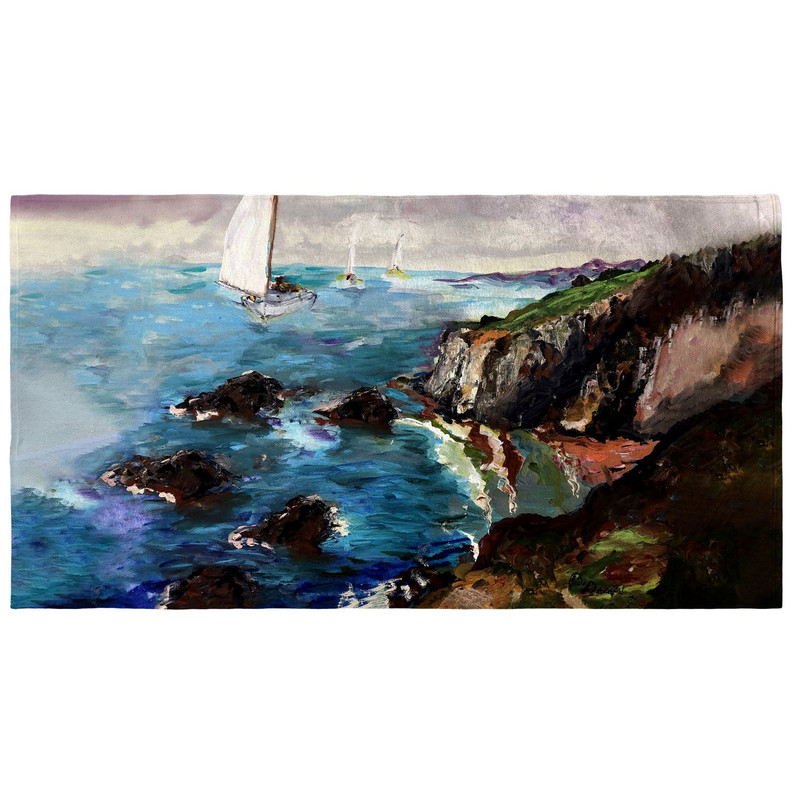 Betsy Drake Sailing the Cliffs Beach Towel Main image