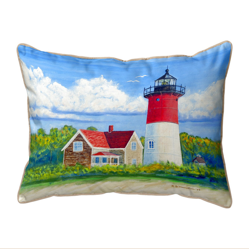 Betsy Drake Nauset Lighthouse, Cape Cod, MA Extra Large Zippered Indoor/Outdoor Pillow 20x24 Main image
