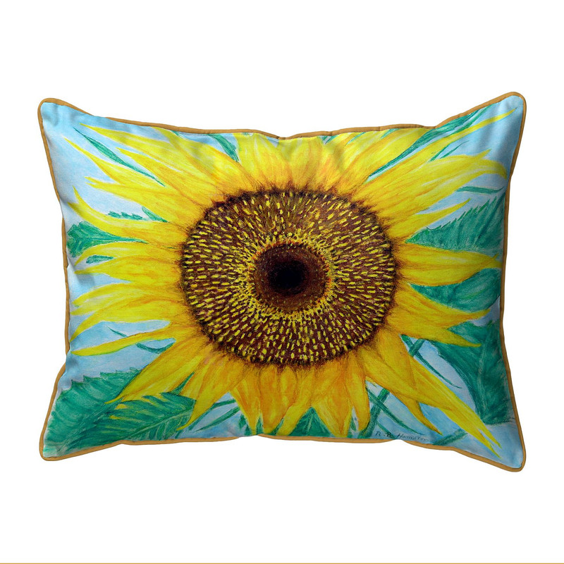 Betsy Drake Sunflower Extra Large Zippered Pillow 20x24 Main image