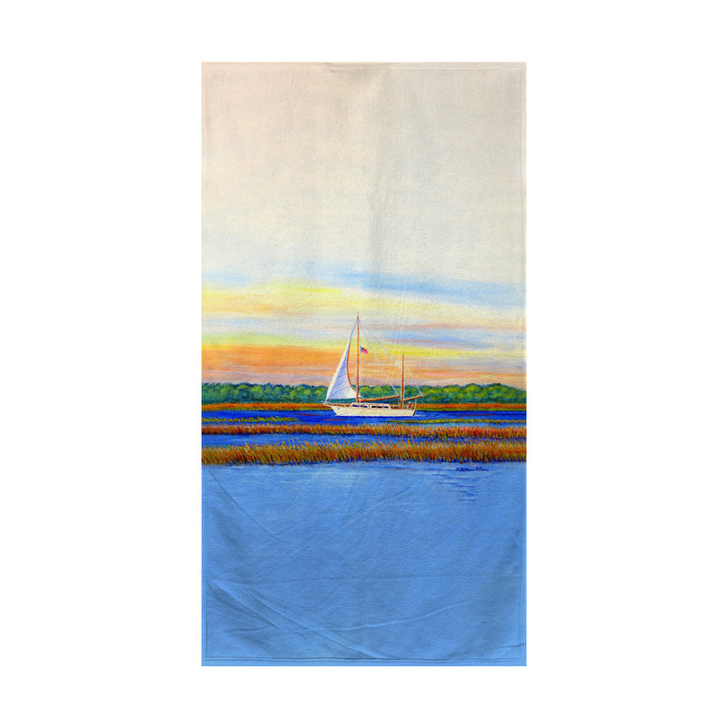 Betsy Drake Marsh Sailing Beach Towel Main image