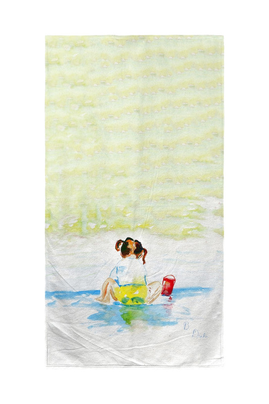 Betsy Drake Pigtails Playing Beach Towel Main image