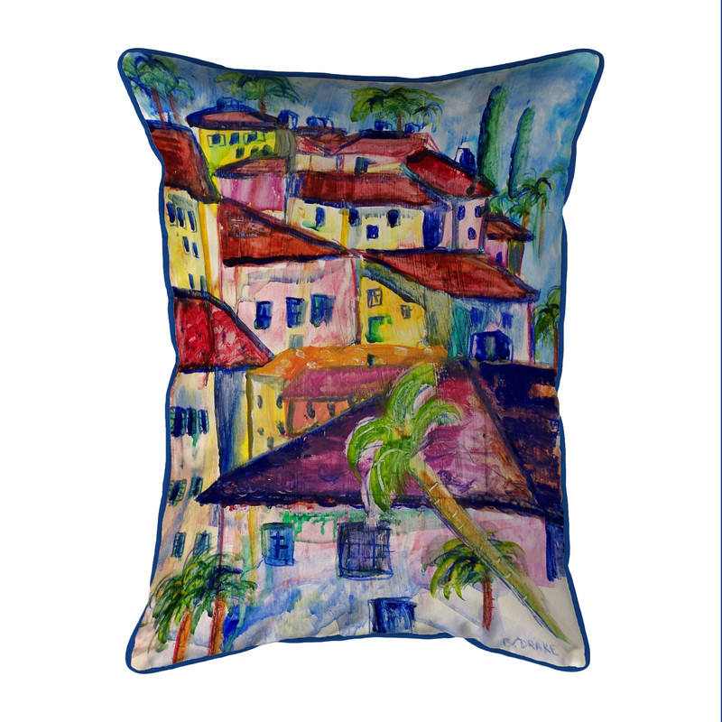 Betsy Drake Fun City I Large Indoor/Outdoor Pillow 16x20 Main image