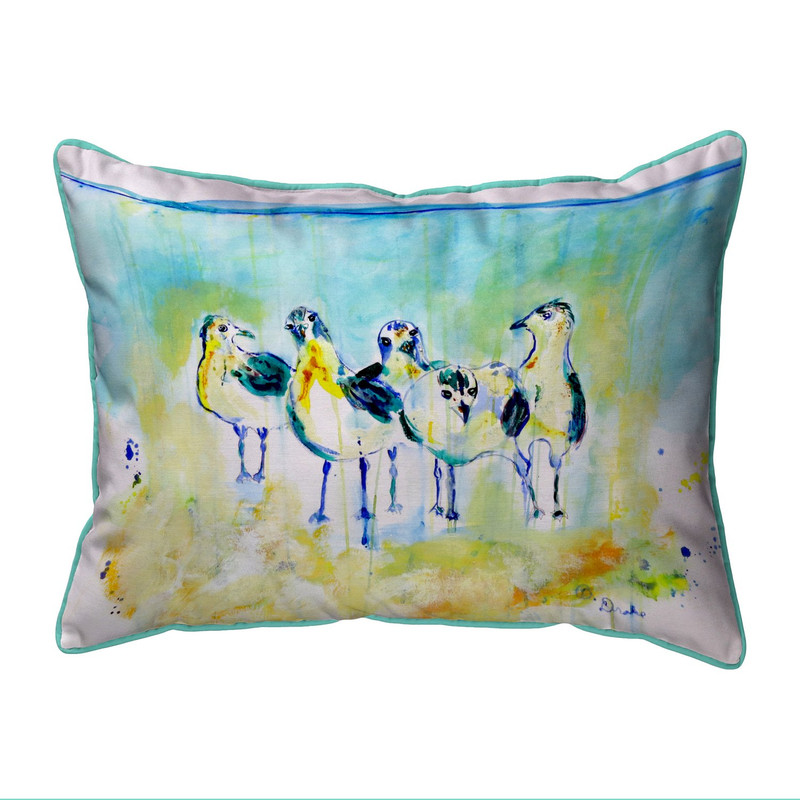 Betsy Drake Abstract Gulls II Large Indoor/Outdoor Pillow 16x20 Main image