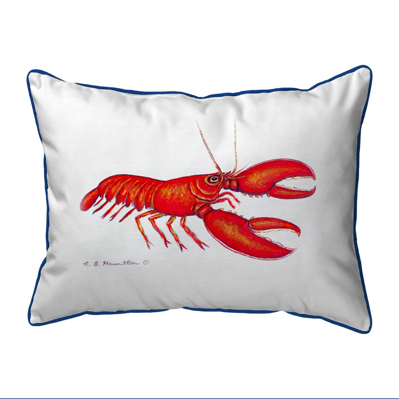 Betsy Drake Red Lobster Large Indoor/Outdoor Pillow 16x20 Main image