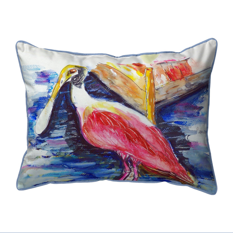 Betsy Drake Spoonbill Large Indoor/Outdoor Pillow 16x20 Main image