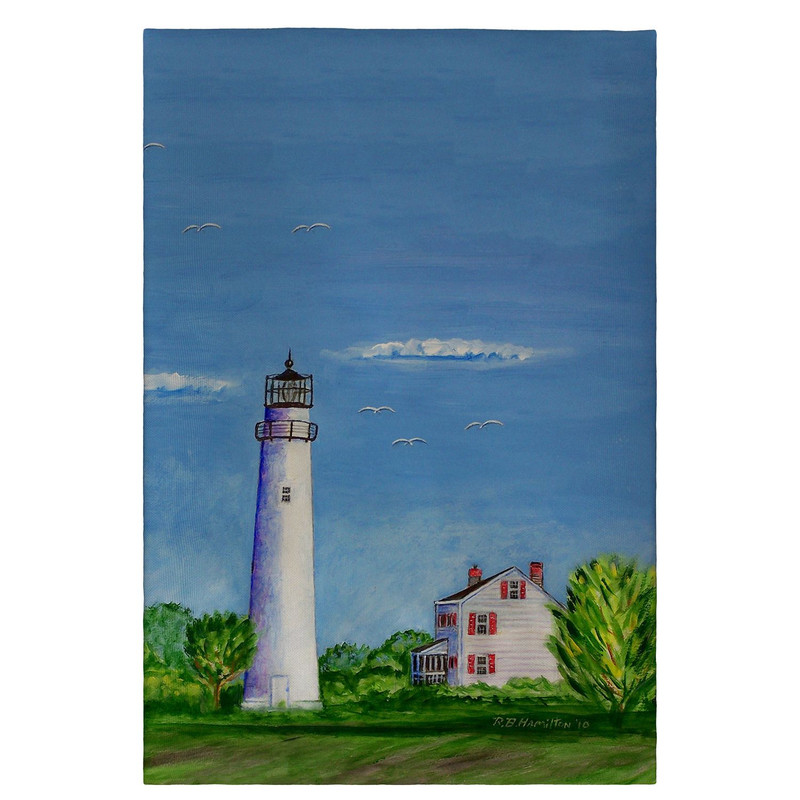 Betsy Drake Fenwich Island Lighthouse Guest Towel Main image