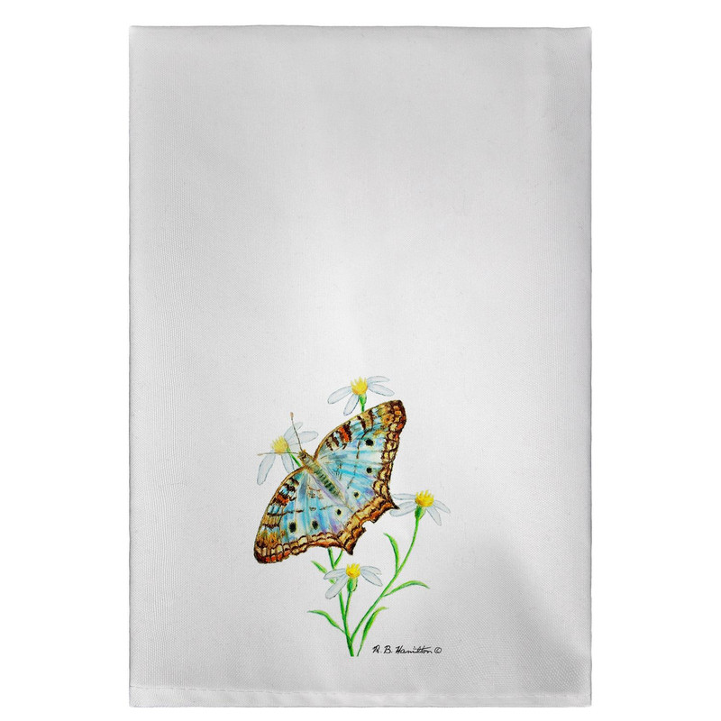 Betsy Drake Peacock Butterfly Guest Towel Main image