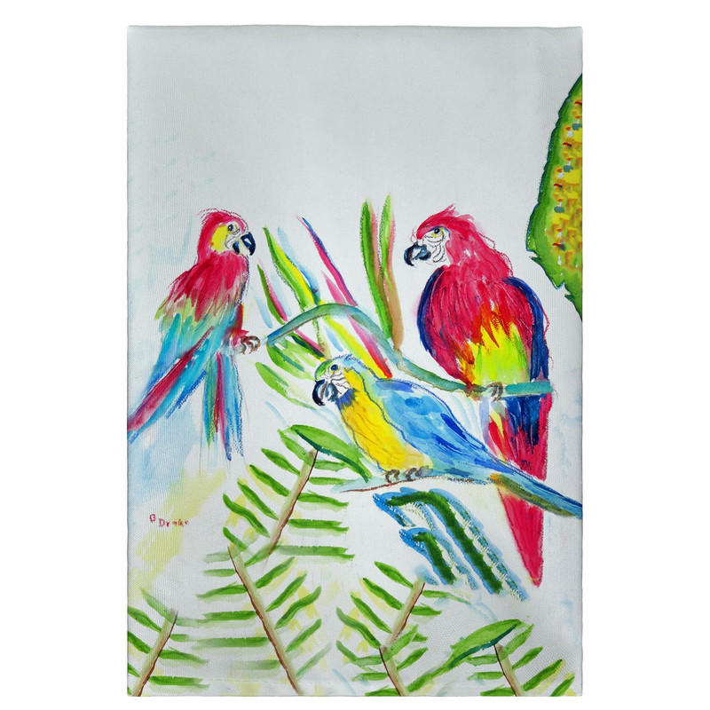 Betsy Drake Three Parrots Guest Towel Main image