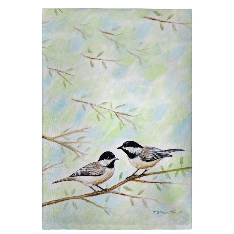 Betsy Drake Chickadees Guest Towel Main image