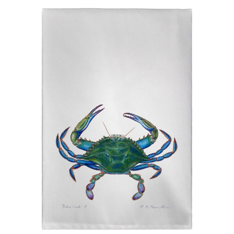 Betsy Drake Male Blue Crab Guest Towel Main image