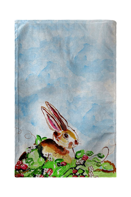 Betsy Drake Jack Rabbit - Right Kitchen Towel Main image