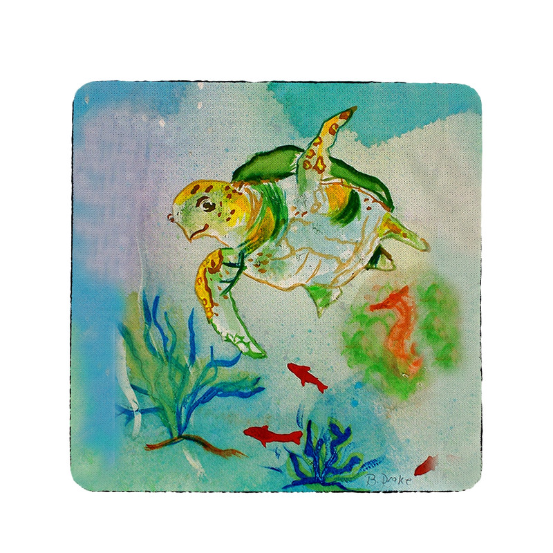 Betsy Drake Betsy's Sea Turtle Coaster Set of 4 Main image