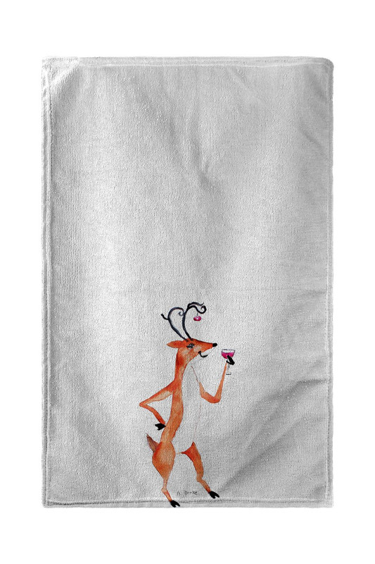 Betsy Drake Deer Party Kitchen Towel Main image