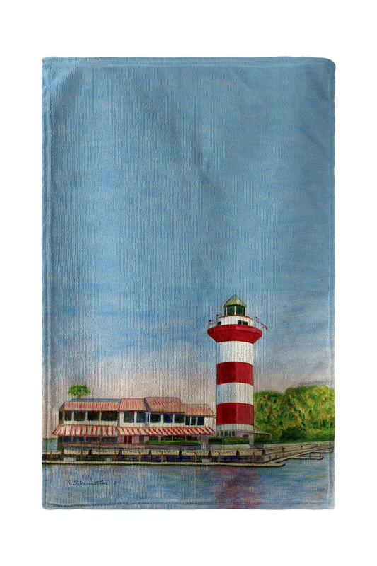 Betsy Drake Hilton Head Lighthouse Kitchen Towel Main image
