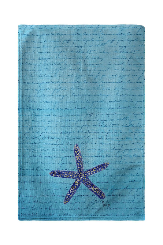 Betsy Drake Blue Starfish Beach Towel Main image