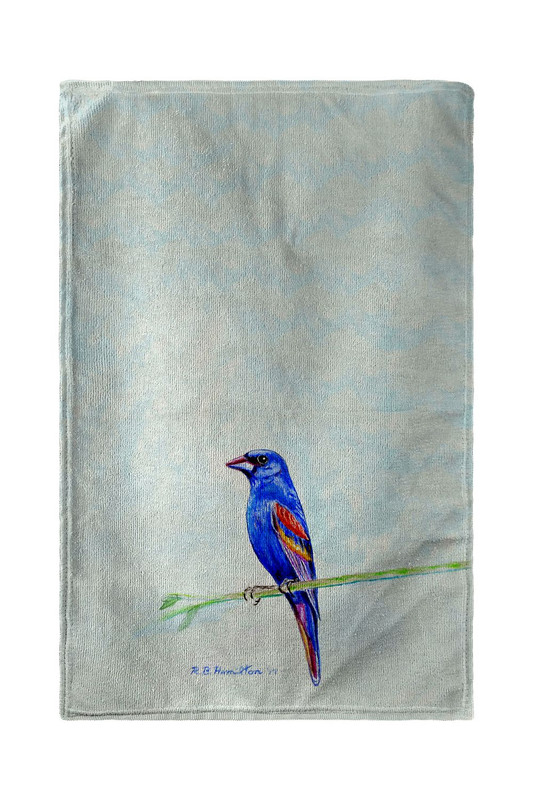 Betsy Drake Blue Grosebeak Beach Towel Main image