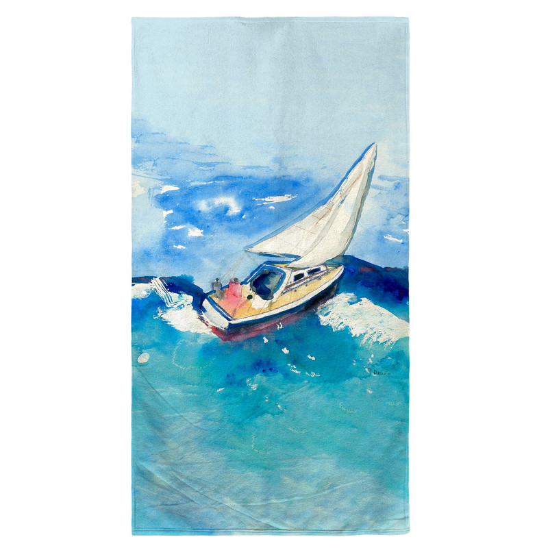 Betsy Drake Sailboat Beach Towel Main image