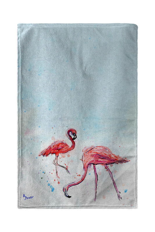 Betsy Drake Funky Flamingos Beach Towel Main image