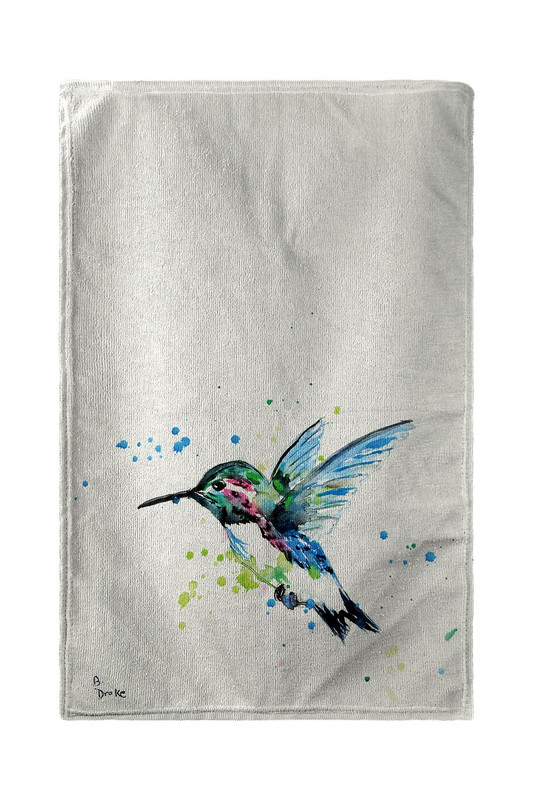 Betsy Drake Green Hummingbird Beach Towel Main image