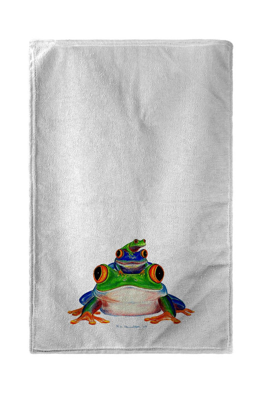 Betsy Drake Stacked Frogs Beach Towel Main image