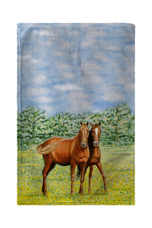 Betsy Drake Two Horses Beach Towel Main image
