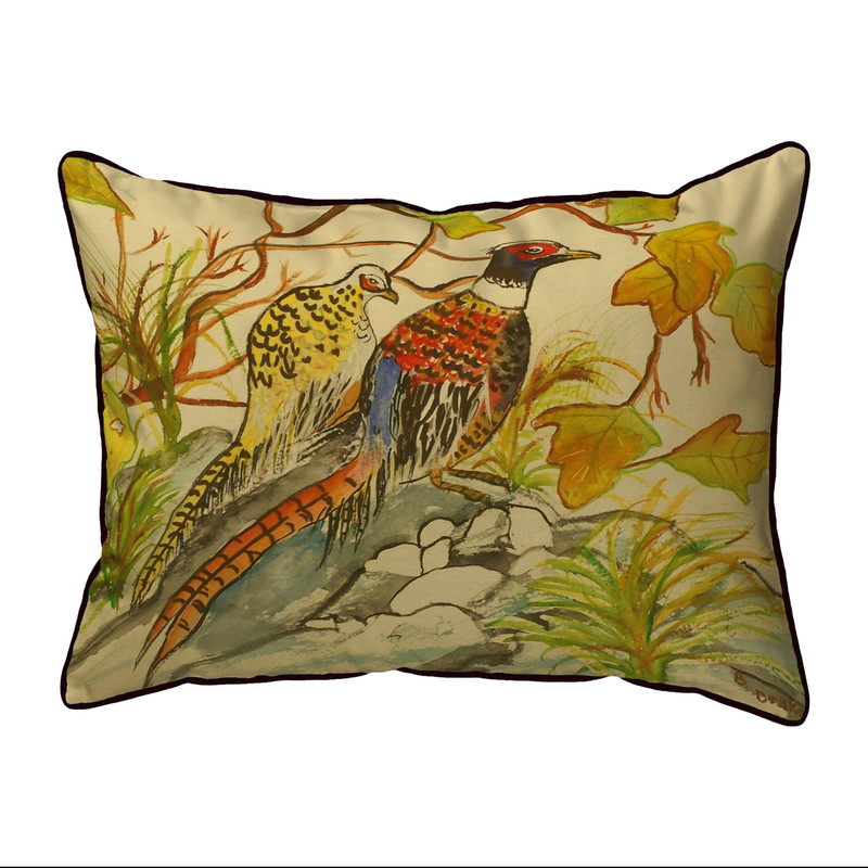 Betsy Drake Pheasant Large Pillow 16x20 Main image
