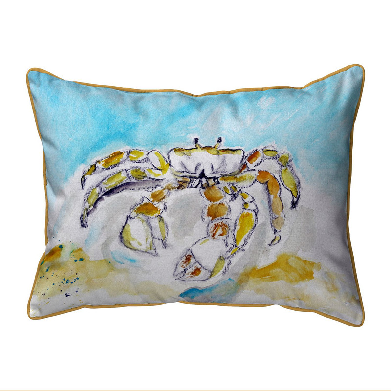 Betsy Drake Ghost Crab Small Indoor/Outdoor Pillow 11x14 Main image