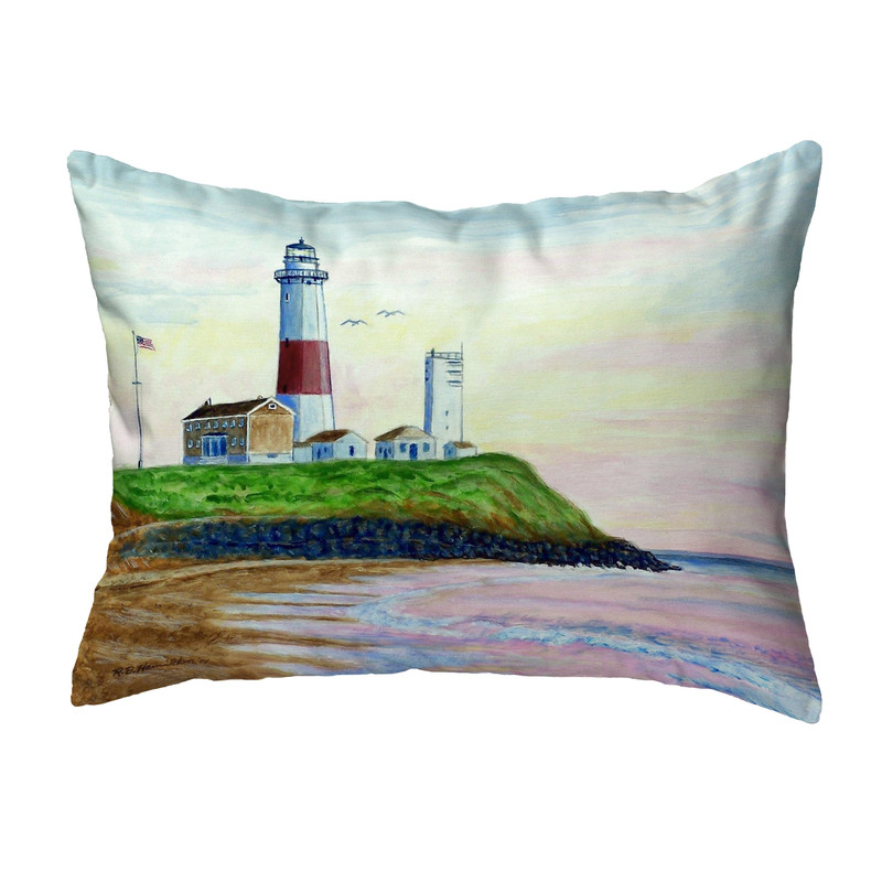 Betsy Drake Montauk Lighthouse Noncorded Pillow 16x20 Main image