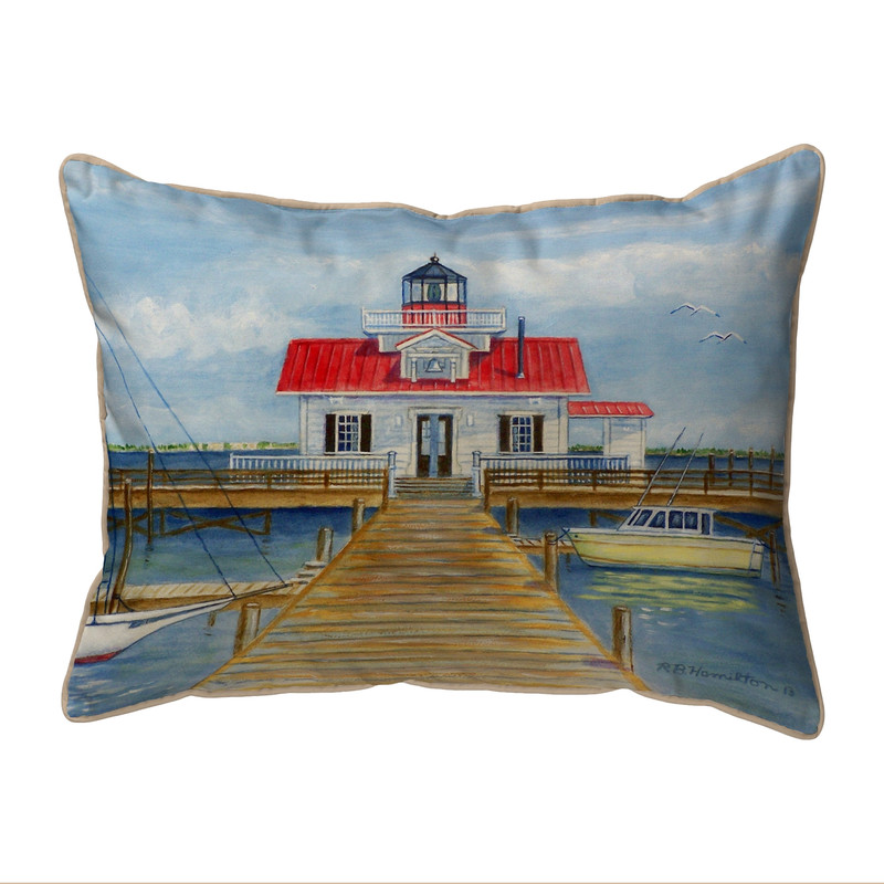 Betsy Drake Marshes Lighthouse Extra Large Zippered Pillow 20x24 Main image
