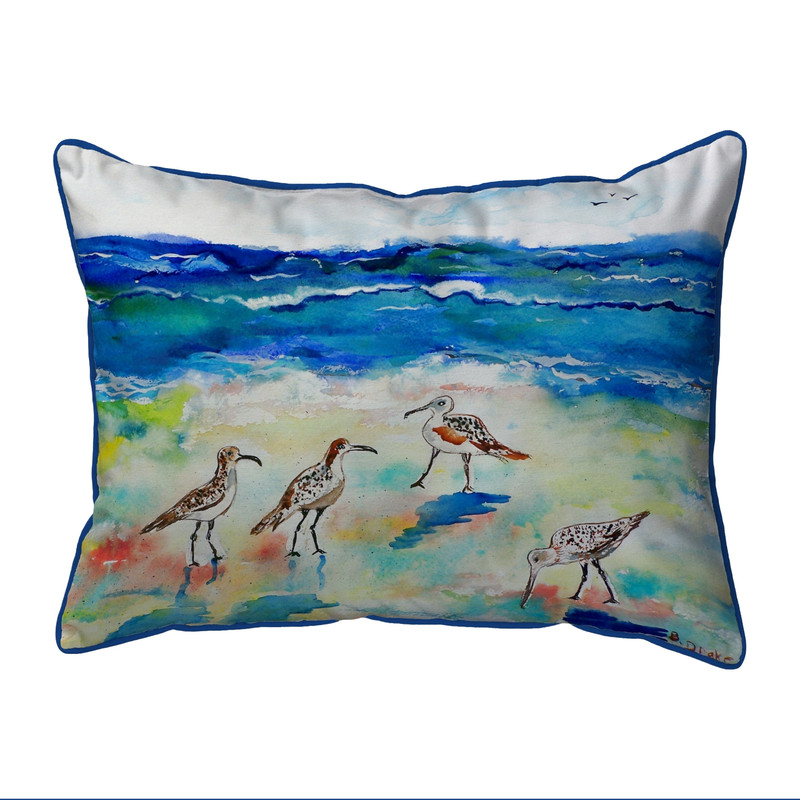 Betsy Drake Betsy's Sandpipers Extra Large 20 X 24 Indoor / Outdoor Pillow Main image
