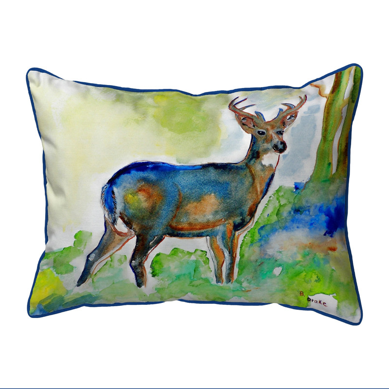 Betsy Drake Betsy's Deer Small Indoor/Outdoor Pillow 11x14 Main image