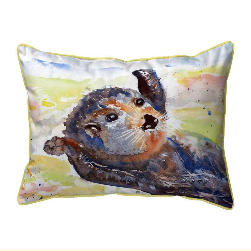 Betsy Drake Otter Small Indoor/Outdoor Pillow 11x14 Main image