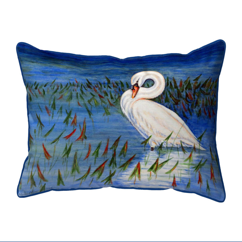 Betsy Drake Mute Swan Large Pillow 18x18 Main image