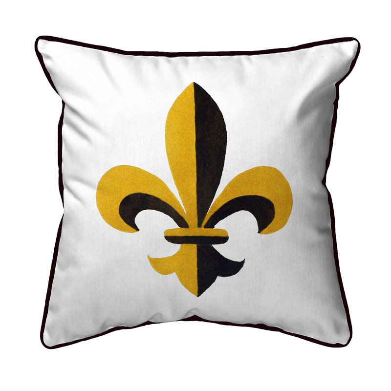 Betsy Drake Fleur-de-lis Small Indoor/Outdoor Pillow 12x12 Main image