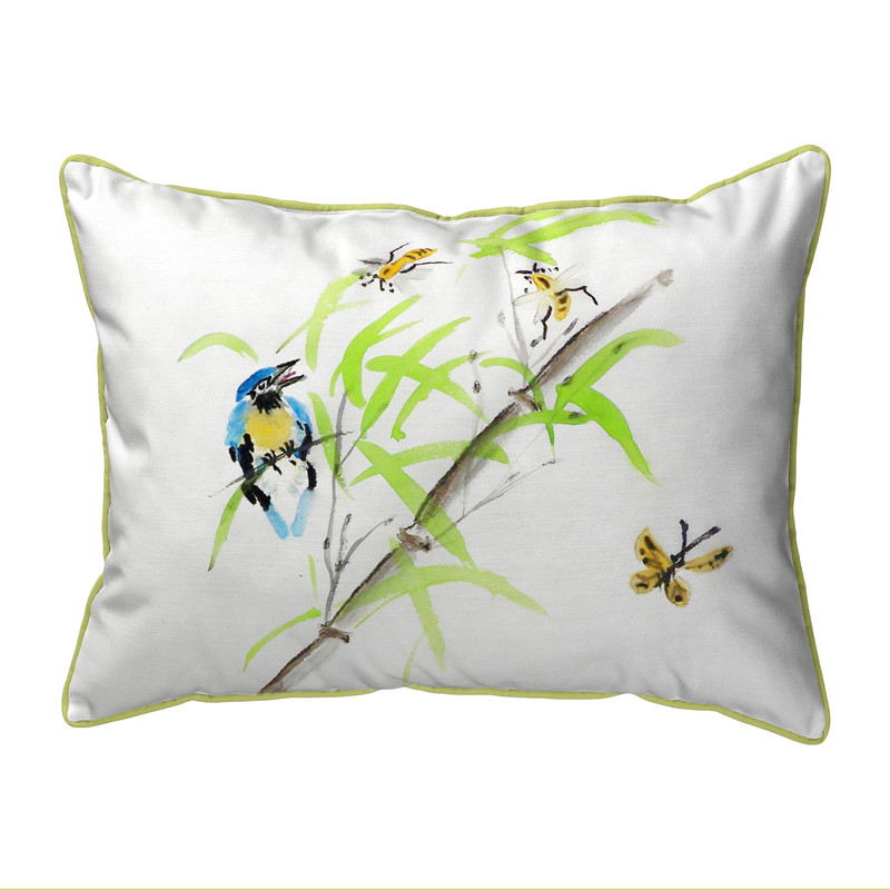 Betsy Drake Birds & Bees II Small Indoor/Outdoor Pillow 11x14 Main image