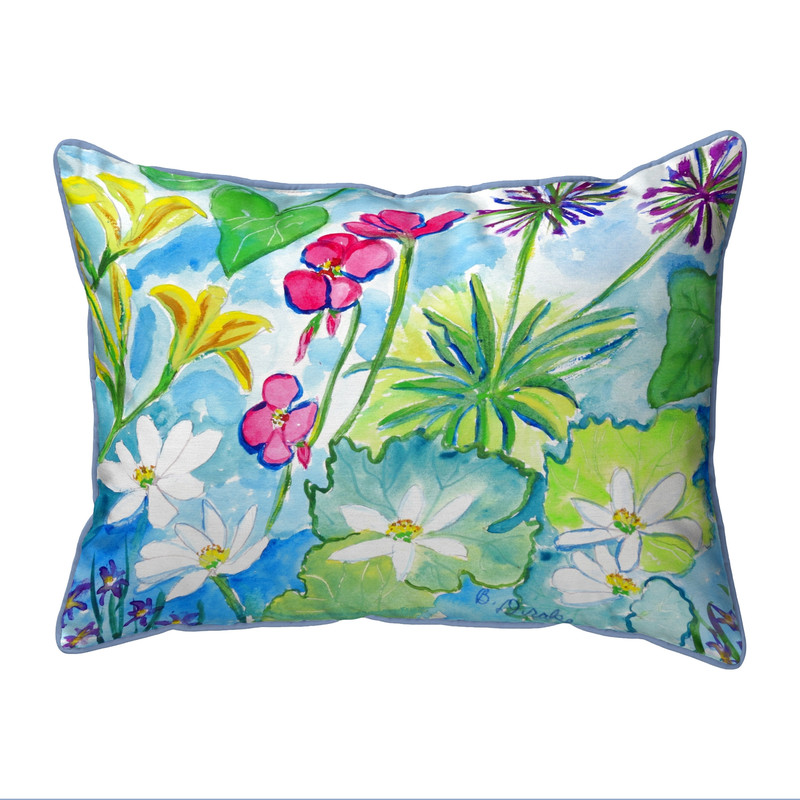 Betsy Drake Wild Garden  Indoor/Outdoor Extra Large Pillow 20x24 Main image