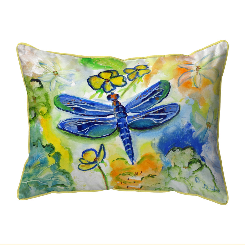 Betsy Drake Dragonfly's Garden  Indoor/Outdoor Extra Large Pillow 20x24 Main image